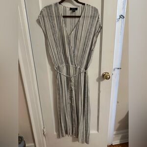 Karen Kane Black and White Striped Maxi Dress